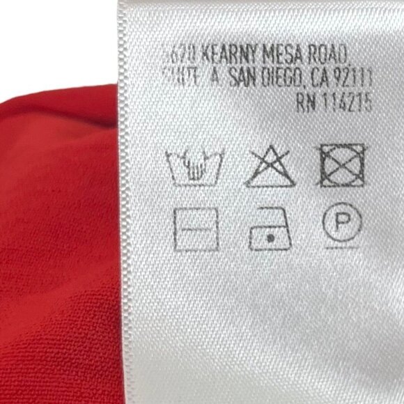 Vix Paula Hermanny Cyndi Wrap Midi Dress Women’s Size Large Red Crinkled Voile - Picture 13 of 16